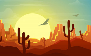 Sunset Desert Wallpaper 2560x1700 57080