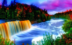 Beautiful Waterfall Nature Wallpaper 1366x768 56511