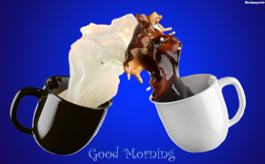 Good Morning Quotes Coffee Mug Splash Wallpaper 05746