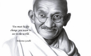 Mahatma Gandhi Be The Change Quotes Wallpaper 05811