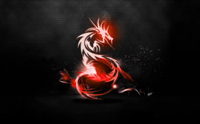 Black Red Dragon Background Wallpaper 05957
