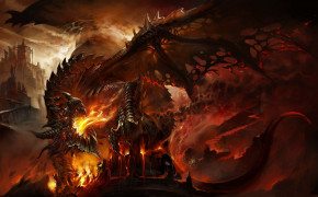 Fire Dragon Background Wallpaper 06094