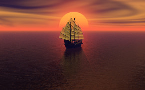 Sunset Ship Best HD Wallpaper 62032