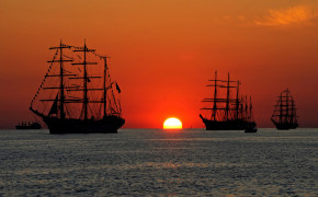Sunset Ship Background HD Wallpapers 62029