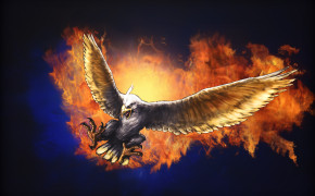 Fire Eagle Background Wallpaper 61365
