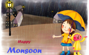 Monsoon Umbrella Wallpaper 1600x1200 64705