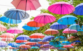 Colorful Umbrella Wallpaper 1332x850 64486