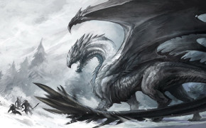 Black White Dragon Desktop Wallpaper 05972