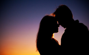 Silhouettes of Lovers Wallpaper HD 07259