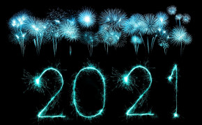 Blue Fireworks New Year 2021 Wallpaper 72615