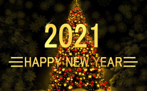 Happy New Year Christmas Tree Wallpaper 72633