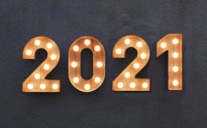 Glowing Wood Letter New Year 2021 Wallpaper 72624