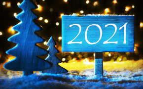 New Year 2021 Sign Board Snow Background Wallpaper 72648