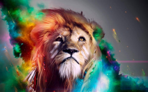Rainbow Lion Wallpaper HD 78066