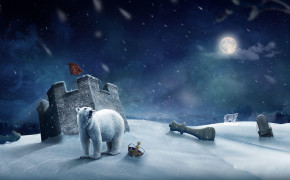 Snow Polar Bear Wallpaper 1920x1200 81666