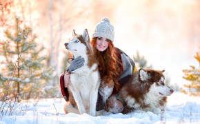 Snow Husky Background HD Wallpapers 79662