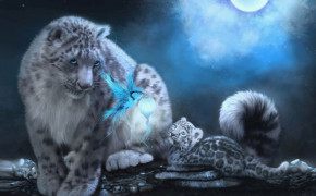 Snow Leopard HD Background Wallpaper 79688