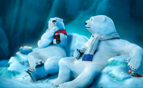 Christmas Polar Bear Background Wallpaper 07728
