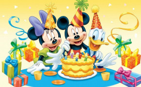 Mickey Mouse BirtHDay Background Wallpaper 08002