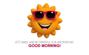 Smiling Emoji Good Morning Quotes Wallpaper 00864