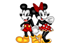 Mickey And Minnie Mouse Love Background Wallpaper 07992