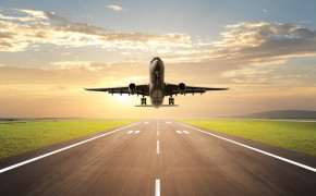 Airplane Take off Background Wallpaper 07509