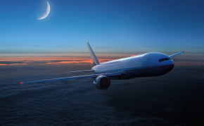 Airplane At Night 07491