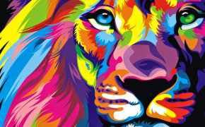 Rainbow Lion Background Wallpapers 78058