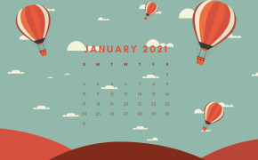January 2021 Calendar Hot Air Balloon Wallpaper 72242