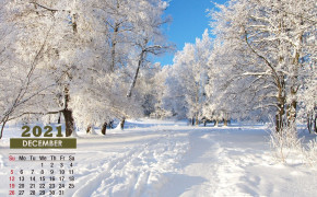 December 2021 Calendar Winter Tree Wallpaper 72208