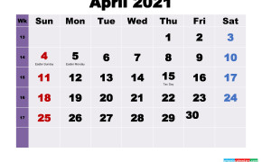 April 2021 Calendar Printable Wallpaper 72174