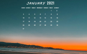 January 2021 Calendar Sunset City Wallpaper 72248