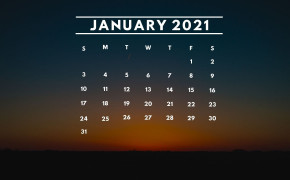 January 2021 Calendar Night Wallpaper 72245