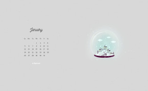 January 2021 Calendar Globe House Wallpaper 72240