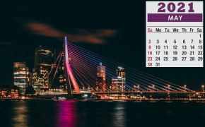 May 2021 Calendar Night Bridge Wallpaper 72308