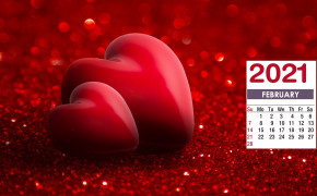 February 2021 Calendar Valentines Day Wallpaper 72230