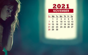 November 2021 Calendar Sad Girl Wallpaper 72321