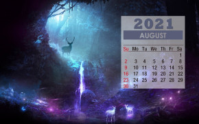 August 2021 Calendar Deer Wallpaper 72181