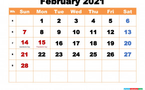 February 2021 Calendar High Quality Wallpaper 72215