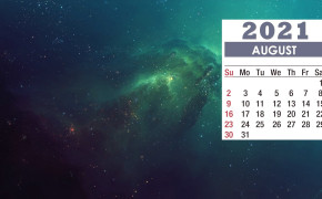 August 2021 Calendar Beautiful Space Wallpaper 72180