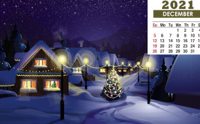 December 2021 Calendar Christmas Lights Wallpaper 72193