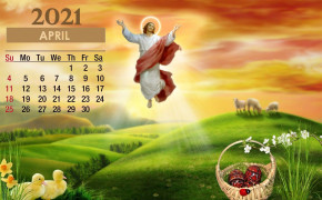 April 2021 Calendar Easter Jesus Wallpaper 72168