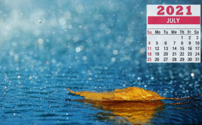 July 2021 Calendar Rainy Leave Wallpaper 72260