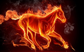 Fire Horse Desktop Wallpaper 82884