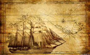 Pirate Map Wallpaper 08033