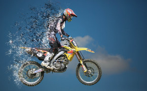Wheeling Motocross Bike Stunt HD Desktop Wallpaper 83827