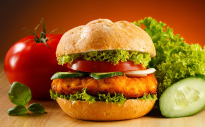Fried Hamburger HD Wallpaper 84178