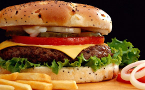 Fast Food Hamburger Background Wallpaper 84152