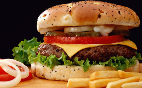 Fried Hamburger HD Background Wallpaper 84176