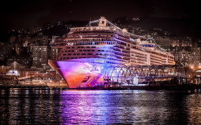 Cruise Ship At Night 08335